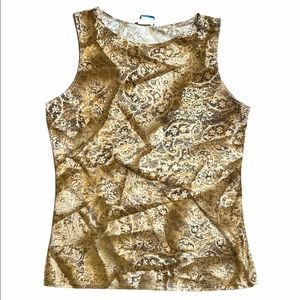 Vintage y2k abstract snake paisley print top